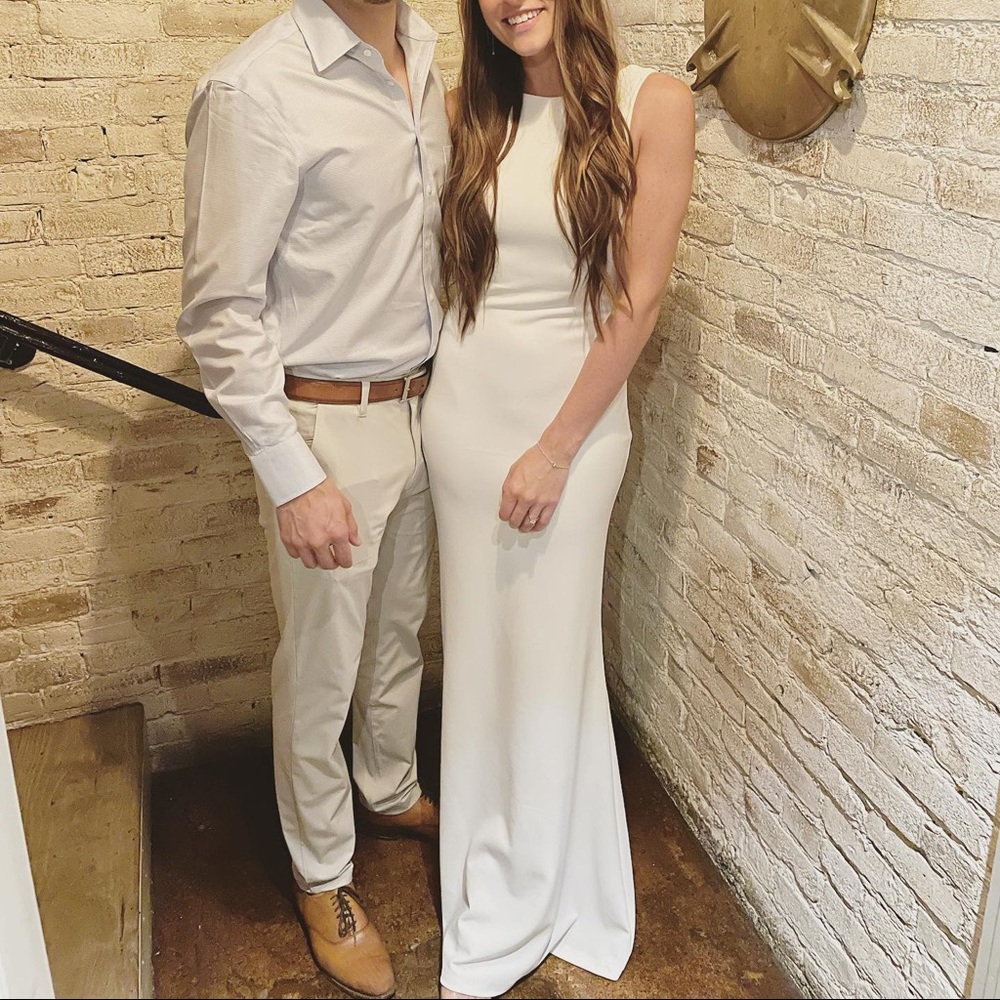 White Lulu’s Maxi Dress - Rehearsal Dinner dress!